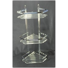 ARÇE Paslanmaz 3 Lü Beşgen Köşelik(Şampuanlık)