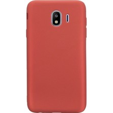 Gpack Samsung Galaxy J4 Kılıf Premier Silikon + Nano Glass Koruyucu Kırmızı