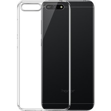 Gpack Huawei Y6 2018 Kılıf 0.2 mm Silikon İnce Arka Kapak Şeffaf