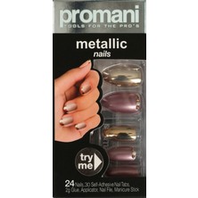 Promani Metalik Takma Tırnak Kiti - Bronz/Sütlü Kahve Kod: PR-5021