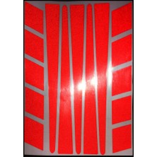 Çınar Extreme Şerit Şeklinde Reflektif Kırmızı Sticker