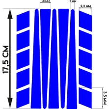 Çınar Extreme Şerit Şeklinde Reflektif Mavi Sticker