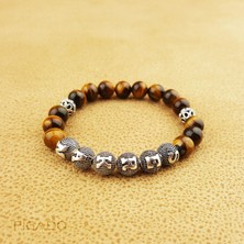 Pigado İsme Kişiye Özel Doğal Taş Kaplangözü Bileklik