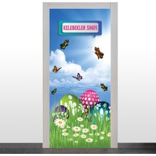 Okularenkkat Kelebekler Sınıfı Kapı Giydirme-1-1