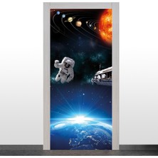 Okularenkkat Uzay ve Astronot Temalı Kapı Giydirme