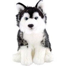 Animals Of The World Floppy Siyah Husky Peluş Oyuncak 28 cm