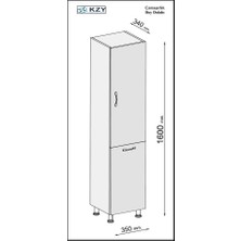 Kzy Çamaşır Sepetli Çok Amaçlı Dolabı Beyaz