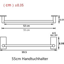 Deltahome inox Havluluk Paslanmaz Çelik Askılık 55CM -- SS304