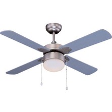 Kaşkar Aydınlatmalı 4 Kanatlı Tavan Vantilatörü Gri L42015