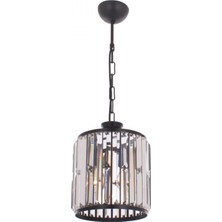 AVONNI AV-60029-1BSY Siyah Boyalı Modern Avize E27 Metal Kristal 20cm