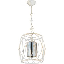 AVONNI AV-65074-BBY Beyaz/Eskitme Boyalı Modern Avize E27 Metal Cam 30cm