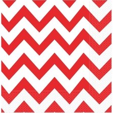 Partici Kırmızı Zigzag Peçete