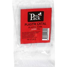 Propack 50 Adet Şeffaf Plastik Çatal