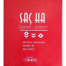 SAÇ HA Keratin Sistem Brezilya Fönü Kalıcı Saç Düzleştirme Keratin Bakım 3x1000 ml Şampuan Krem Jel