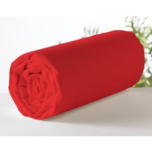 Kırmızı 100X200 Tek Kişilik Lastikli Çarşaf Seti