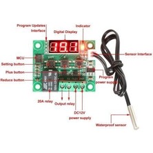 Keskinler Röle Çıkışlı Dijital Termostat, Sıcaklık Kontrol Kartı