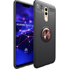 Case 4U Huawei Mate 20 Lite Kılıf Darbeye Dayanıklı (Mıknatıslı Araç Tutucu Uyumlu) - Siyah - Rose Gold