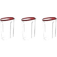 Favilla 2.5 LT Erzak Kabı 3'lü Set - Kırmızı