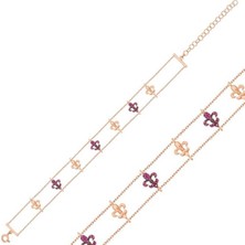 KENPAZAR Gumush Gümüş Çiçek Desenli Bayan Bileklik