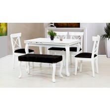 Lükens Yemek Masası Takımı - Beyaz