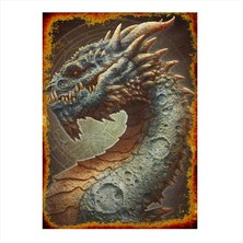 Cakasepetim Ahşap Tablo Ejderha Portresi