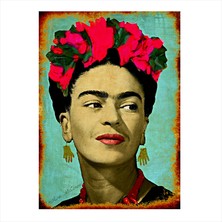 Cakasepetim Ahşap Tablo Frida Kahlo