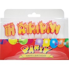 PartiBulutu Kral Taraftar Sarı Kırmızı Happy Birthday Mum