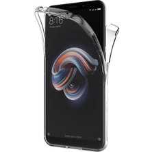 Microsonic Xiaomi Redmi Note 5 Pro Kılıf 6 tarafı tam full koruma 360 Clear Soft Şeffaf