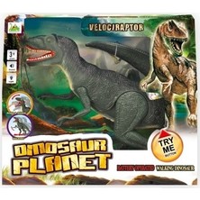 Ekincioğlu Pilli Yürüyen Kükreyen Dinazor Velociraptor