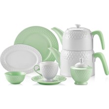 Schafer Eden Collection 34 Parça Kahvaltı Takımı Yeşil (28772)