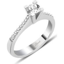 Lilarote Pırlanta Tektaş Modern Yüzük