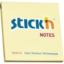 Sarff Hopax Stickn Yapışkanlı Not Kağıdı 76X76 Mm Pastel Sarı 90 Yaprak 12 Li (1 Paket 12 Adet)