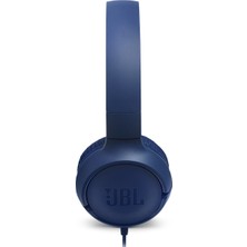 JBL T500 Mikrofonlu Kablolu Kulaküstü Mavi Kulaklık