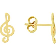 AltınSepeti Altın Sol Anahtarı Küpe AS282KP