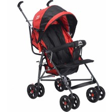 Aldeba 3018 Yarım Yatarlı Baston Bebek Arabası Kırmızı