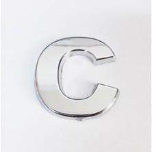 Cemax C Harfi  3,75 cm Krom Yapışkanlı