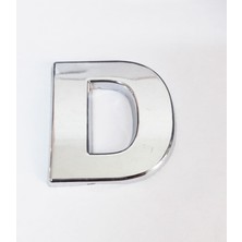 Cemax D Harfi  3,75 cm Krom Yapışkanlı