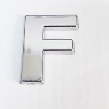 Cemax F Harfi  3,75 cm Krom Yapışkanlı