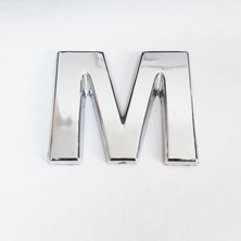Cemax M Harfi  3,75 cm Krom Yapışkanlı