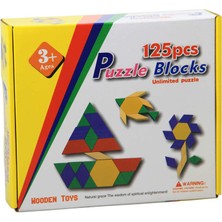 Hamaha Wood Kids Tangram Zeka Geliştirici Ahşap Bloklar (125 Adet)