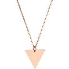 Glorria Rose Altın Üçgen Kolye