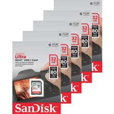 Sandisk Ultra 32 GB 80Mb/s 533x SD Hafıza Kartı (5 Adet)