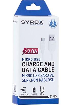 Syrox Samsung Galaxy Note 4 Data Şarj Kablosu