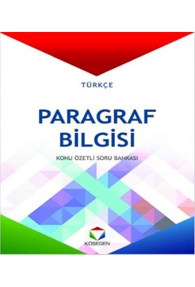 Köşegen Türkçe Paragraf Bilgisi Konu Özetli Soru Bankası;Yeni - Mehmet Ali Yerlikaya