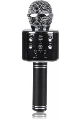 Ws-858 Profesyonel Ses Kaydı Yapabilen Eğlenceli Karaoke Mikrofon Ws858 Siyah
