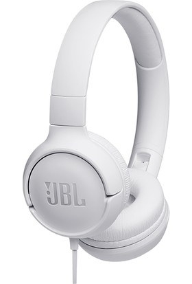 JBL T500 Mikrofonlu Kablolu Kulaküstü Beyaz Kulaklık