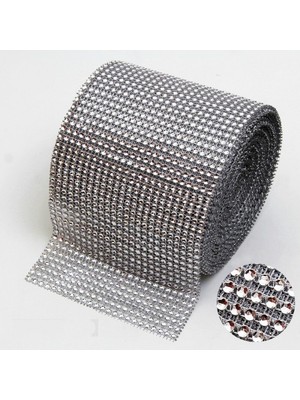 Elite Şerit 1 Metre Taş Görünümlü Plastik Şerit Gümüş ( En 12 cm = 24 Sıra Taş)