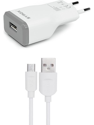 Syrox Micro USB Hızlı Şarj Aleti - J15 10 Watt Duvar Şarjı 2.0 Amper Hızlı Şarj Özelliği