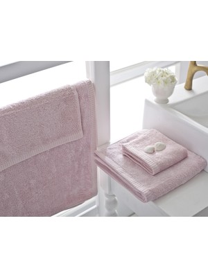 English Home Leafy Bambu Banyo Havlusu 70x140 Cm Pudra Pembe