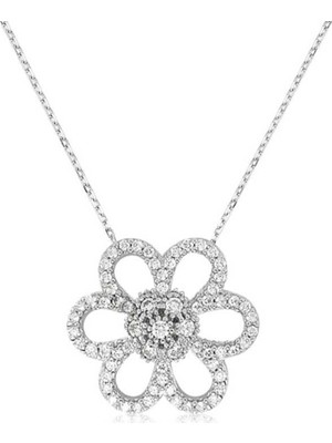 KENPAZAR Gumush Gümüş Papatya Kolye